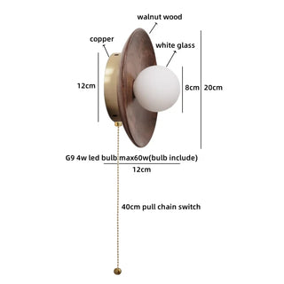 Celako™ Ashiro Wall Light | Glass Bedside Lighting