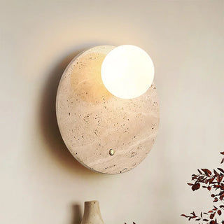 Celako™ Solpietra Wall Light | Yellow Travertine Bedroom Lighting