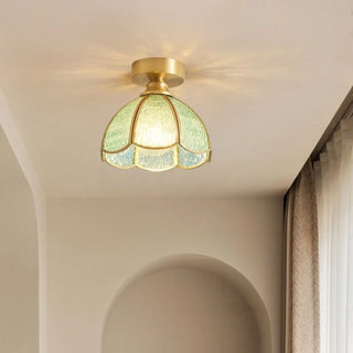 Celako™ Cupriglaze Ceiling Light | Glass Copper Vintage Bedroom Lighting