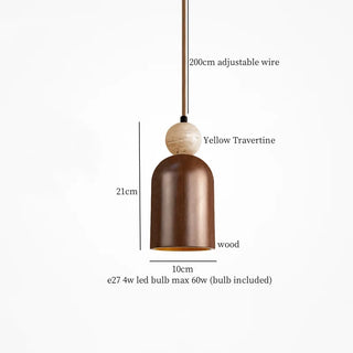 Celako™ Silvatra Pendant Light | Wood Bedroom Lighting