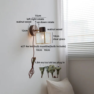 Celako™ Aurae Wall Light | Glass Bedside Lighting