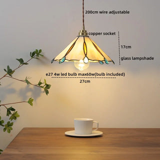 Celako™ Azuric Pendant Light | Blue Glass Bedroom Lighting