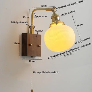 Celako™ Ceraven Wall Light | Copper Ceramic Hallway Lighting