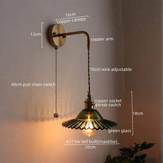 Celako™ Aurien Wall Light | Glass Bedroom Lighting