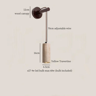 Celako™ Petraura Wall Light | Yellow Travertine Living Room Lighting