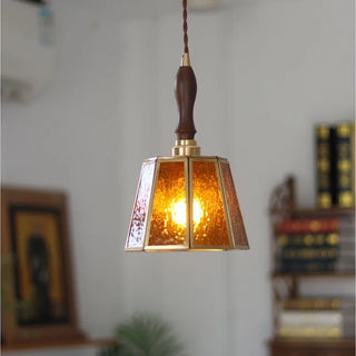 Celako™ Ambraeus Pendant Light | Amber Glass Living Room Lighting