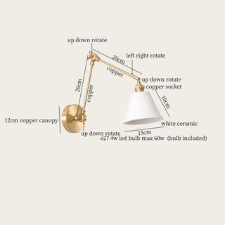 Celako™ Argilis Wall Light | Copper Bathroom Mirror