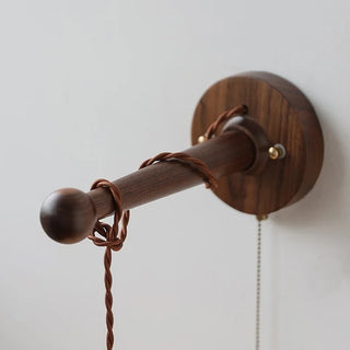 Celako™ Umbra Wall Light | Walnut Wood Bedside Lighting