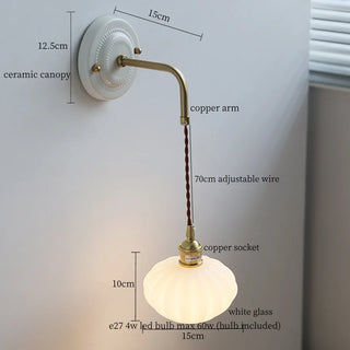 Celako™ Opalique Wall Light | White Glass Living Room Lighting