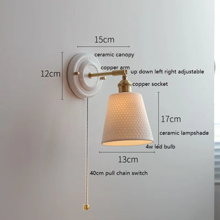 Celako™ Auramic Wall Light | Ceramic Bedside Lighting