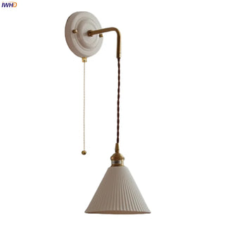 Celako™ Plissea Wall Light | Ceramic Bedroom Lighting