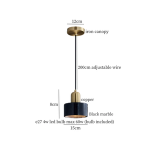 Celako™ Auremar Pendant Light | Marble Bedroom Lighting