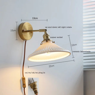 Celako™ Kaolis Wall Light | Ceramic Bedside Lighting