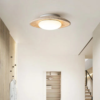Celako™ Oterra Ceiling Light | Yellow Travertine Japan Vintage