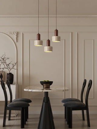 Celako™ Lithoria Pendant Light | Yellow Travertine Kitchen Island Lighting