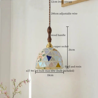 Celako™ Nacreon Pendant Light | Resin And Shell Living Room Lighting