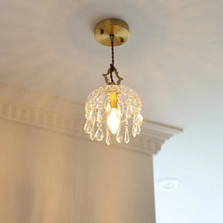 Celako™ Pristal Pendant Light | Copper Glass Crystal Bedroom Lighting