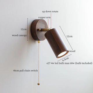 Celako™ Coppice Wall Light | Wood Bedroom Lighting