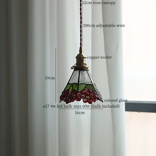 Celako™ Eglomise Pendant Light | Tiffany Vintage Glass Bedroom Lighting