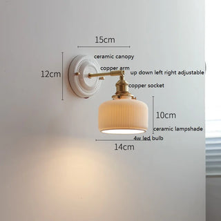 Celako™ Auramic Wall Light | Ceramic Bedside Lighting