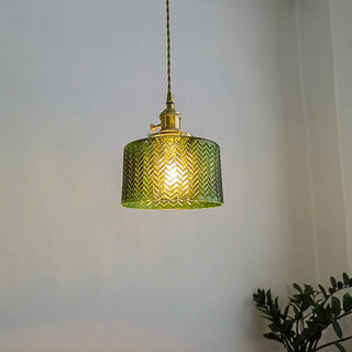 Celako™ Virena Pendant Light | Green Glass Bedroom Lighting