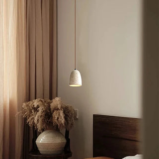 Celako™ Aureolith Pendant Light | Yellow Travertine Bedroom Lighting