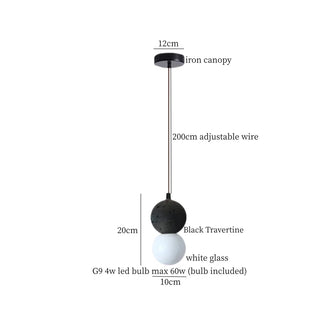 Celako™ Travaria Pendant Light | Yellow Travertine Wabi Sabi