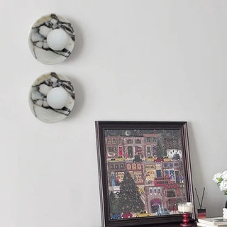 Celako™ Orbita Wall Light | Marble Glass Bedroom Lighting