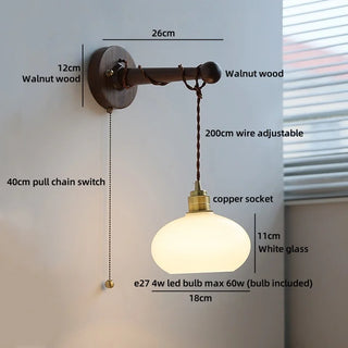 Celako™ Lunari Wall Light | Glass Bedside Lighting