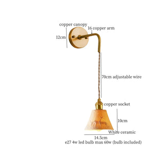 Celako™ Kaolessa Wall Light | Ceramic Bedroom Lighting