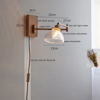 Celako™ Lustre Wall Light | Copper Bedside Lighting