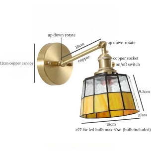 Celako™ Chromara Wall Light | Glass Copper Living Room Lighting