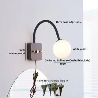 Celako™ Alurea Wall Light | Glass Bedroom Lighting