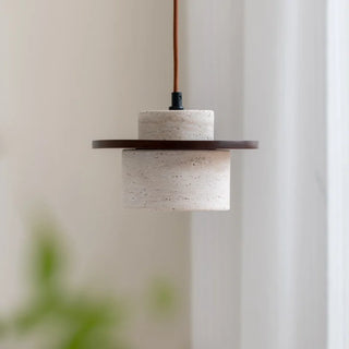 Celako™ Ochira Pendant Light | Yellow Travertine Bedroom Lighting