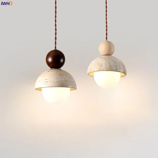 Celako™ Luteous Pendant Light | Yellow Travertine Bedroom Lighting