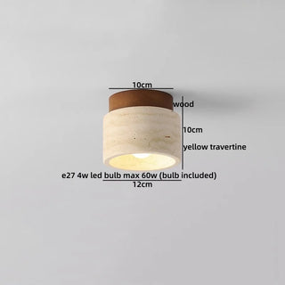 Celako™ Travoro Ceiling Light | Yellow Travertine Modern Wabi Sabi Style