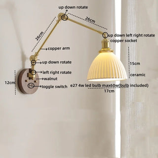 Celako™ Ceralta Wall Light | Copper Bedroom Lighting