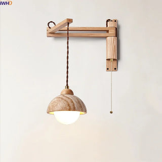 Celako™ Pietroso Wall Light | Wood Stone Contemporary Bedroom Lighting