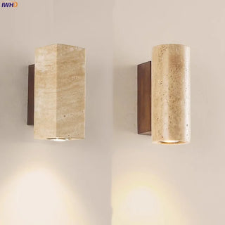 Celako™ Terravie Wall Light | Yellow Travertine Living Room Lighting