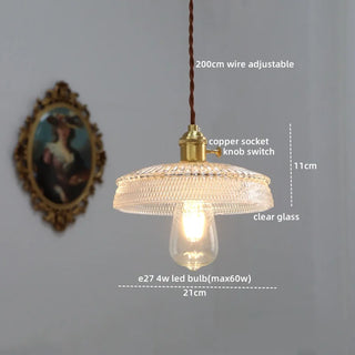 Celako™ Aurelix Pendant Light | Glass Copper Bedroom Lighting