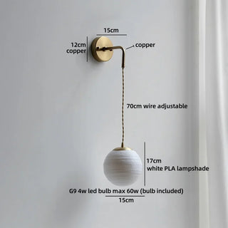 Celako™ Cuporo Wall Light | Copper Bedroom Lighting