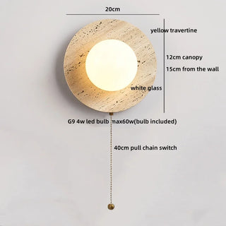 Celako™ Trevina Wall Light | Travertine Bedroom Lighting