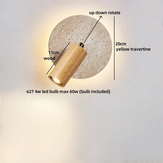 Celako™ Aurelith Wall Light | Vintage Yellow Travertine Kitchen Island Lighting