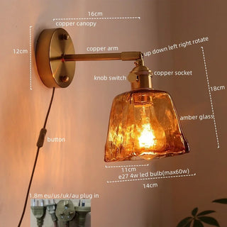 Celako™ Ambrine Wall Light | Copper Modern Style Living Room Lighting