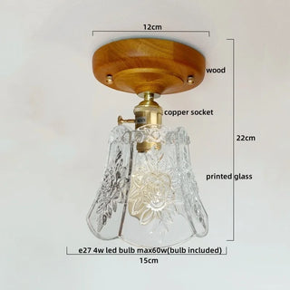 Celako™ Vitroak Ceiling Light | Amber Glass Dining Room Lighting