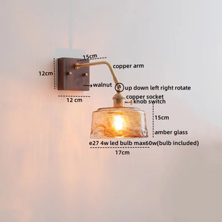 Celako™ Aurglas Wall Light | Glass Bedroom Lighting