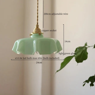 Celako™ Cuivara Pendant Light | Copper Glass Bedroom Lighting