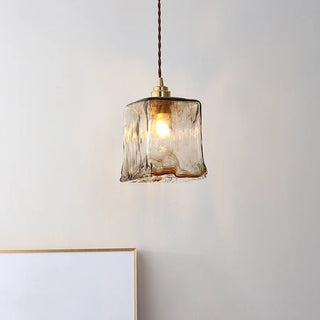 Celako™ Succinite Pendant Light | Amber Glass Japan Vintage Bedroom Lighting