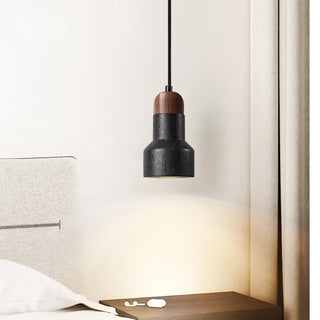 Celako™ Lapidera Pendant Light | Black Travertine Bedroom Lighting