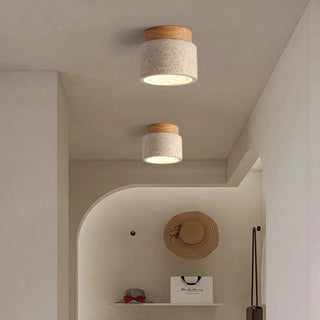 Celako™ Travira Ceiling Light | Travertine Hallway Lighting